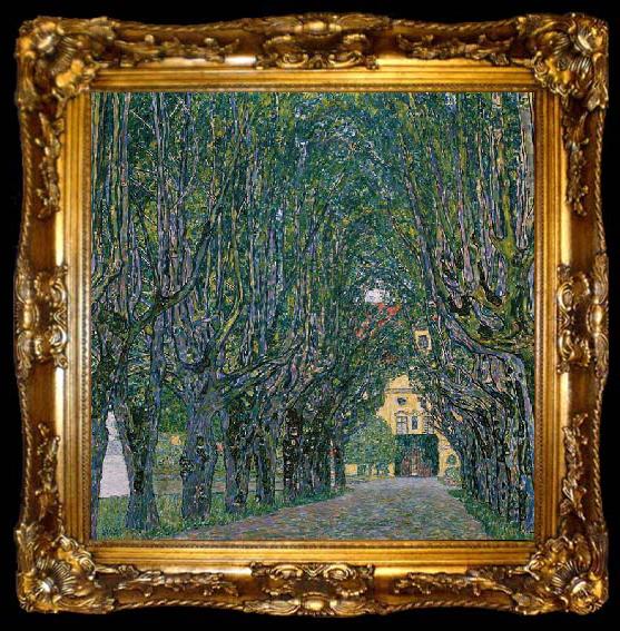 framed  Gustav Klimt Avenue in the Park of Schloss Kammer, ta009-2